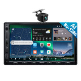 ATOTOZONE 7" AI Android Double Din Car Stereo, 8G+128G Audio Head Unit Navigation, 4G LTE, Wireless Carplay & Android Auto, Dual Phone Connection& BT, 36B-EQ, HDMI Input,with Backup Cam, X10G2A7E-R2