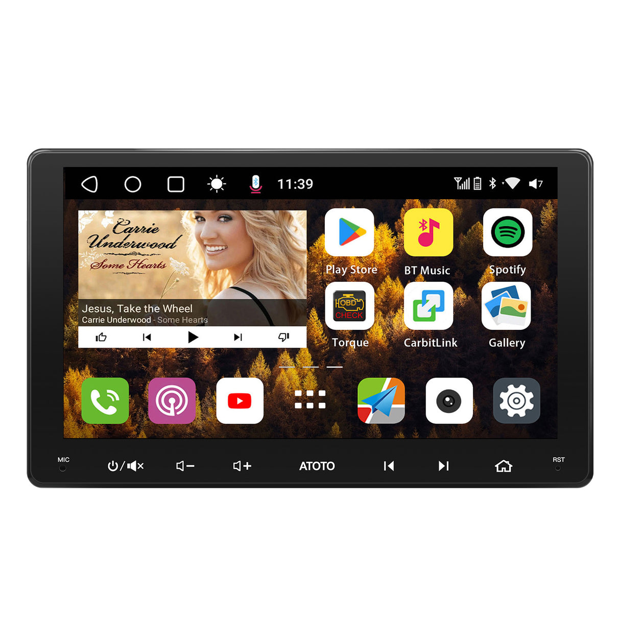 ATOTO S8U2093PM 9inch Touchscreen Double DIN Android Car Radio Stereo, Wireless CarPlay & Android Auto in Dash Video Receiver, Mirror Link, 4G LTE/WiFi/BT/USB Tethering, Dual Bluetooth, 2G+32G