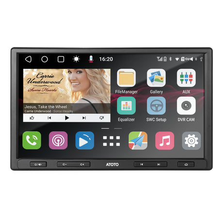 ATOTO S8G1104SD 10.1inch Touchscreen Single DIN Android Car Radio Stereo, Wireless CarPlay & Android Auto in Dash Video Receiver, Mirror Link, WiFi/BT/USB Tethering, Dual Bluetooth, 3G+32G