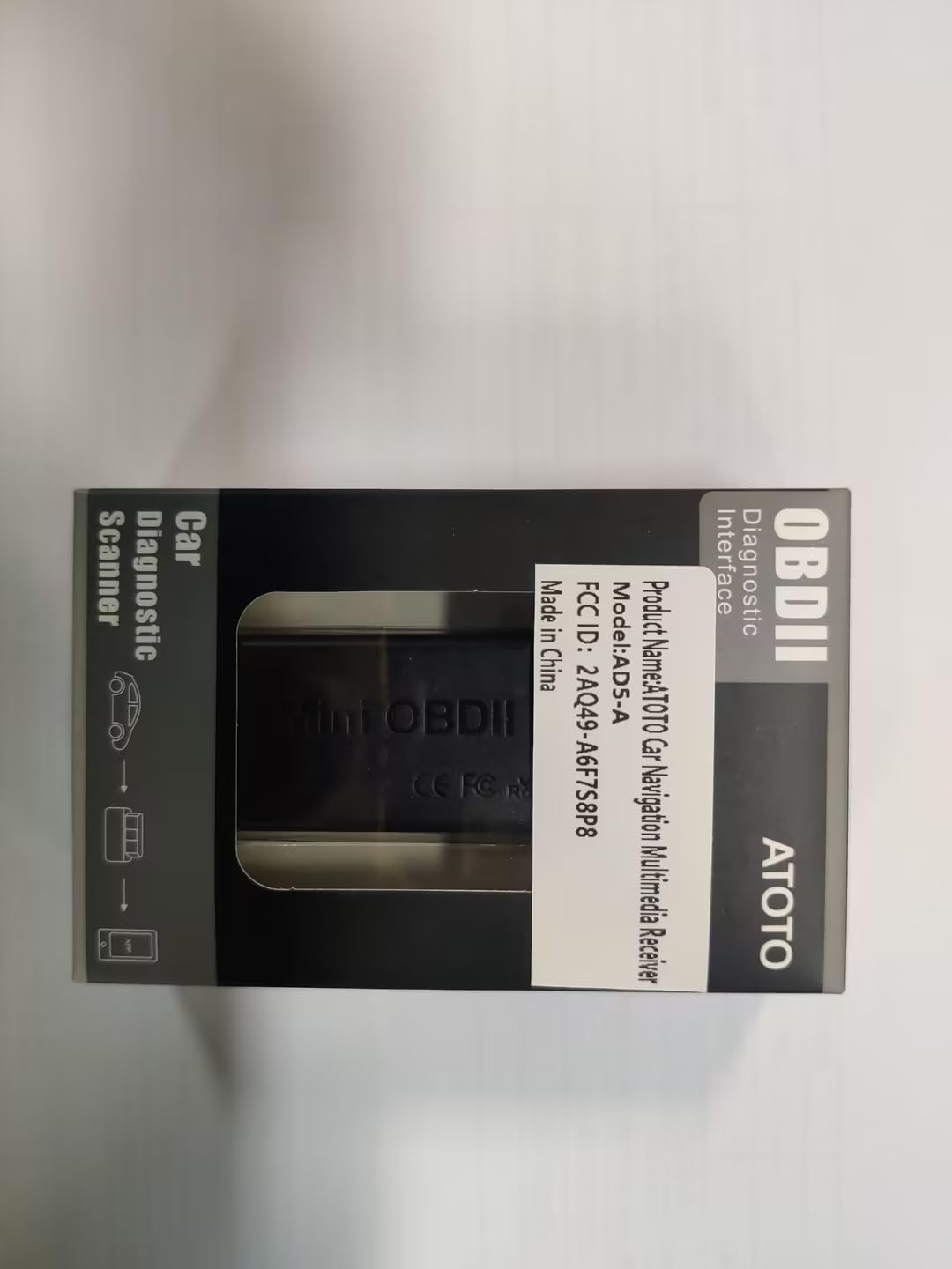 ATOTO AC-4450 Bluetooth OBDII / OBD2 Escáner de diagnóstico de Coche/Herramienta de escaneo Solo para el estéreo de Coche Android ATOTO A6 y S8 Series - Compatible con la aplicación Torque