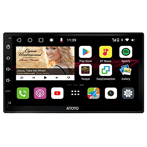 ATOTO S8 Premium Android Audio embarquée Autoradio, CarPlay sans Fil et Android Auto, Écran QLED de 7 Pouces, Dual BT avec aptX HD, Affichage QLED, Vue arrière HD avec LRV, SCVC et Plus, S8G2B74PM