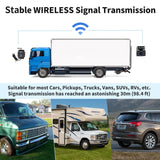 ATOTO Telecamera di backup wireless, ampio angolo di visione di 140°, AHD 720P con visione notturna, trasmissione stabile del segnale per auto/SUV/camion, WRC-HD10LR