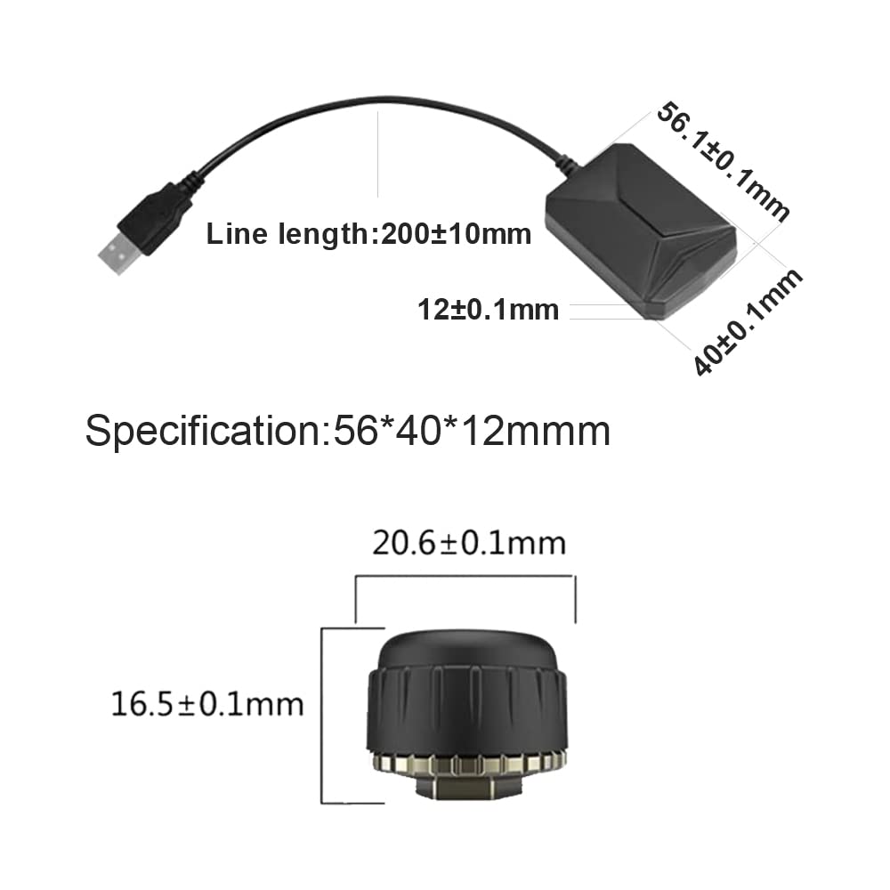 ATOTO AC-UTP1 USB TPMS Pneu Pression Surveillance Système de capteurs Spécifiée pour A6/S8