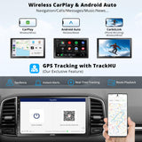 S8 Double Din Wireless CarPlay 7" Android Car Stereo Head Unit with Android Auto, 4G+32G AI Bluetooth Car Radio Touchscreen, 4G SIM Audio Receivers, QLED GPS Navigation System S8G2C74MS