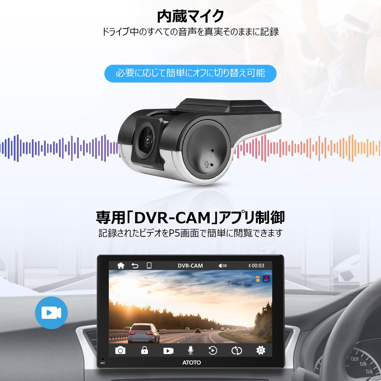 AC-44P4 720P HD DVR ドライブレコーダー