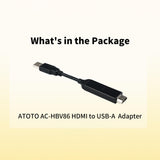 ATOTO HDMI-kabel voor USB-adapter voor Android-navigatie,AC-HBV86-1EU