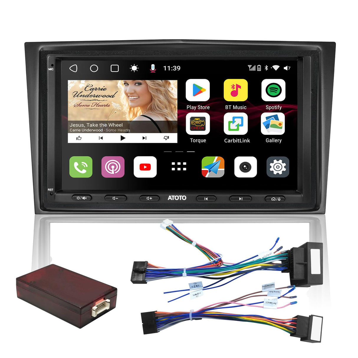 ATOTO S8MS 7 Pulgadas Radio 2 DIN Android Compatible con Modelos Opel Seleccionados, Seguimiento GPS, Carplay inalámbrico y Android Auto, Bluetooth Dual, 4G Incorporado, HD LRV, 4G+32G，S8OP07A4MS