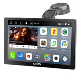 ATOTO P9 9-Zoll-QLED-Tragbares Autoradio, 2+32GB Kabelloses CarPlay &amp; Android Auto, Wi-Fi-Hotspot, USB, Dual Bluetooth, GPS-Tracking, HDMI-Eingang, 4 Audioausgänge, SWC und Auto-Dimming, P909SD