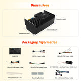 ATOTO CA-AECX1-EU01 Car Autoradio's Amplifier, 4 kanalen, klasse A/B, maximaal vermogen 392 watt, 4 ohm, ingebouwde line-out-converters, uitstekende geluidskwaliteit,