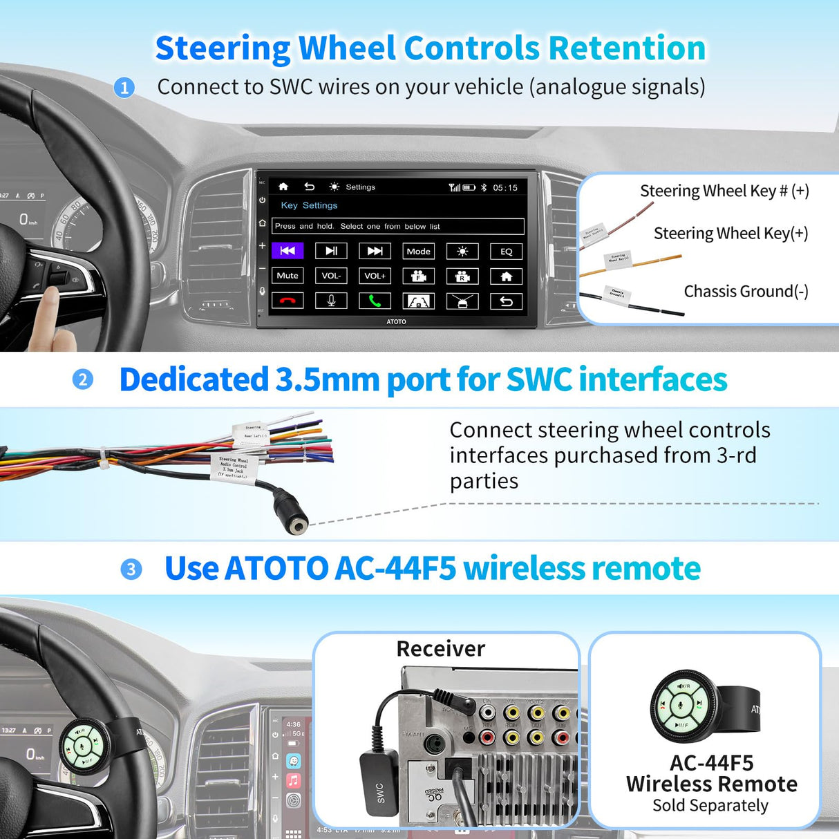 ATOTO F7XE Lettori DVD integrati nel cruscotto, nel DAB/DAB+, CarPlay Senza Fili e Android Auto, Schermo tattile QLED da 7 pollici, Bluetooth, HD LRV, Ricarica rapida, F7G2B7XED