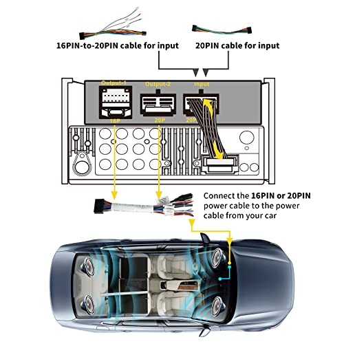 ATOTO CA-AEC01 Auto Verstärker, 4 Kanal, 400 Watt Maximalleistung, 2/4 Ohm stabil, Klasse A/B, Nur kompatibel mit ausgewählten ATOTO Autoradios