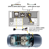 ATOTO CA-AEC01 Autoversterker, 4 kanalen, 400 watt maximaal vermogen, 2/4 Ohm stabiel, Klasse A/B, Alleen compatibel met geselecteerde ATOTO autoradio's