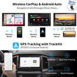 ATOTO S8 MS Radio 2 DIN Android, CarPlay inalámbrico y Android Auto, Pantalla QLED de 7", Seguimiento GPS, 4G+32G, LTE 4G Incorporado, Bluetooth Dual, LRV, SCVC, Pantalla Dividida, S8G2B74MS