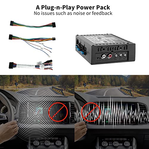 ATOTO CA-AEC01 Amplificador de Coche, 4 Canales, Potencia máxima de 400 vatios, 2/4 ohmios Estable, Clase A/B, Solo Compatible con estéreos de automóvil ATOTO seleccionados