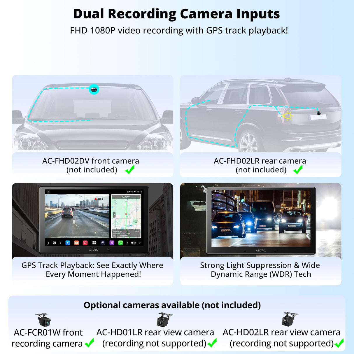 ATOTOZONE X10G211E 10" Android Double Din Car Stereo, 8+128G, 4G LTE,Wireless Carplay & Android Auto, AI Voice Assistant, GPS Tracking, Dual Microphone & BT & Cam Input, 36B-EQ,HDMI Input