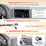 ATOTO F7WE Wireless CarPlay Double DIN Car Stereo, Wireless Android Auto 7inch Full Touchscreen Car Radio, HD LRV Camera, Bluetooth 5.3, GPS/FM/AM/AUX, 4.1 Channel Audio Out, Mirroring, F7G2B7WES01