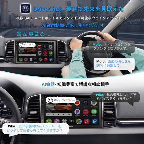 MYATOTO ダブルディンカーステレオ Carplay/Android Auto 無線 7インチHDタッチスクリーン Bluetooth/マイクロフォン、内蔵 2G+32G オーディオレシーバーあととカーナビ、AI androidナビ、Wi-Fi、ミラーリンク、GPSナビゲーション マルチメディアシステム あーとカーナビ A6C7PF-新