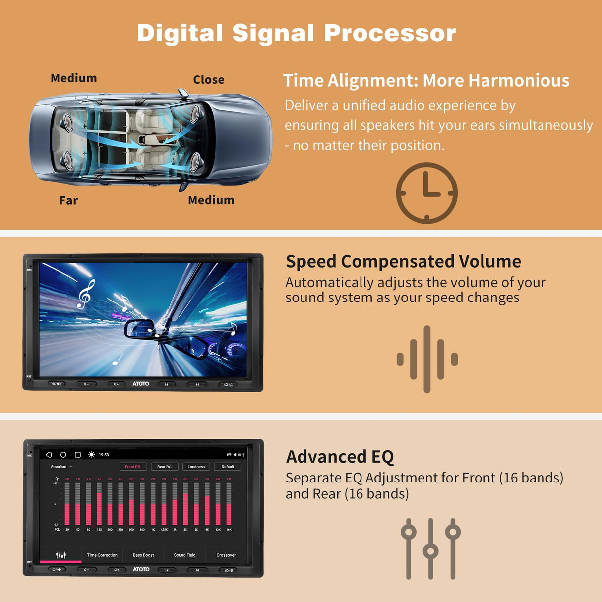 S8G2A74MS 7" Double DIN Car Stereo