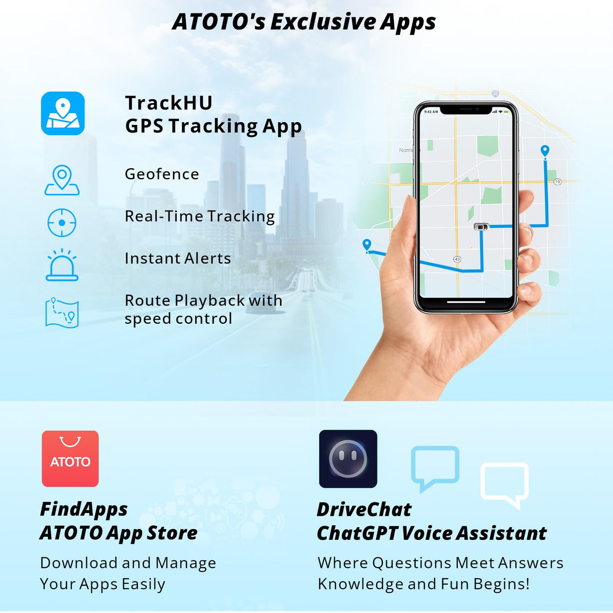 ATOTO P9 7 Zoll QLED tragbares Android-Autoradio, 2+32 GB kabelloses CarPlay &amp; Android Auto, Mirror Link, GPS-Tracking, Dual-Bluetooth, WLAN, USB, Bluetooth, HDMI-Anschluss und automatische Dimmfunktion, P907SD