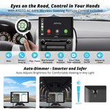 ATOTO P5 7 Pollici Autoradio Portatile, CarPlay Senza Fili, Android Auto Senza Fili, Telecamera Retromarcia 1080P e DVR Frontale, GPS per auto, uscita AUX/FM, Bluetooth, Dimmer Automatico, P507SD-S31