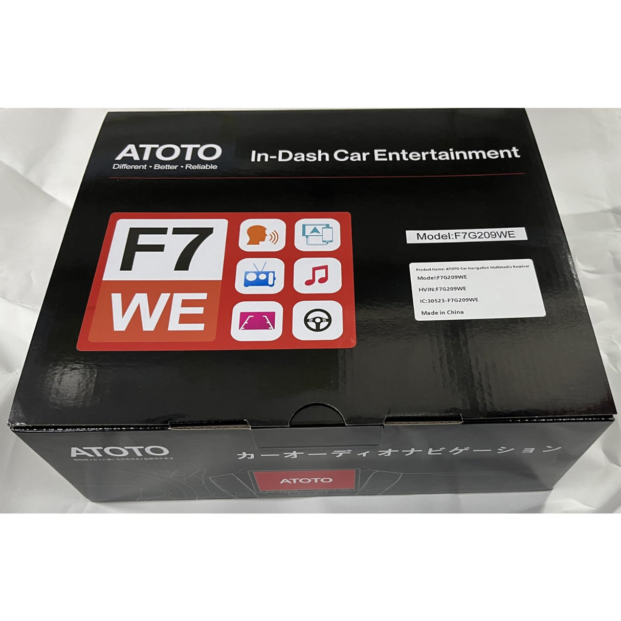 ATOTO F7WE 9 inch Double Din Car Stereo, CarPlay & Android Auto, Full Touchscreen Car Radio, MirrorLink, HD LRV, GPS Navi, USB Video & Audio, Voice Control, F7G209WE