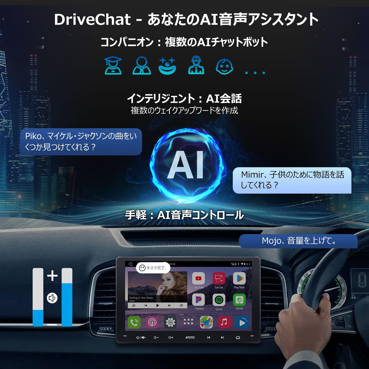 A6G209PL 9インチ2DIN Android ディスプレイオーディオ カーナビ