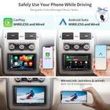 ATOTO A6PF 7Pollici Android Autoradio 2 DIN Compatibile con VW Volkswagen/Golf/Polo/Tiguan, Carplay senza fili e Android Auto senza fili, 2 Bluetooth, Tethering WiFi/BT/USB, HD LRV, 2G+32G,A6VW07APF