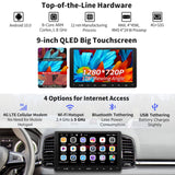 ATOTO S8MS 9" QLED 1280*720 Android In Dash Video Receivers, Double Din Car Stereo, Wireless Android Auto & Wireless CarPlay, GPS Tracking, 4G+32G, Built-in 4G LTE, Dual Bluetooth, LRV, SCVC,S8G2094MS