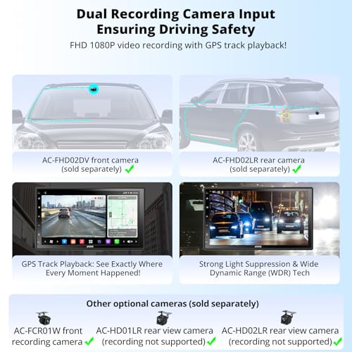 X10G2B7E 7" Double Din Car Stereo