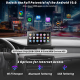 ATOTO P9 Autoradio De Voiture Android Portable 7 Pouces QLED, CarPlay & Android Auto sans Fil 2+32Go, Mirror Link, Suivi GPS, Double Bluetooth, WiFi, USB, Bluetooth, Port HDMI P907SD