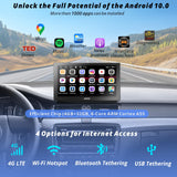 ATOTO P9 9 Pouce QLED GPS Auto, Android Autoradio Portable, 4G+32G, CarPlay sans Fil, Android Auto sans Fil, Suivi GPS,4G LTE, Double Bluetooth, Caméra de Recul 1080P, Télécommande, P909PR-S2