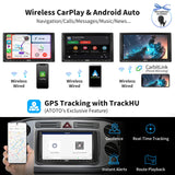 ATOTO S8VW07A4MS 7 Pouces Android Autoradio 2 Din Compatible avec VW Volkswagen/Golf/Polo, Suivi GPS, Carplay sans Fil & Android Auto, 2 Bluetooth, 4G intégré, HD LRV/SCVC, 4+32G, pour Global