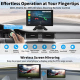 ATOTO P807SD-RM Portable Autoradio, CarPlay sans Fil & Android Auto sans Fil, Écran Tactile QLED Anti-Reflets de 7 Pouces, WDR & variateur Automatique, Télécommande, Bluetooth, Navigation GPS