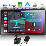 ATOTO F7 WE 7 Pouces Écran Tactile Complet de Autoradio 2 DIN, CarPlay sans Fil et Android Auto sans Fil, Lien Miroir, Bluetooth, Rétroviseur HD en Direct, FM/AM/RDS, Contrôle Vocal, F7G2B7WE