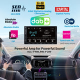 ATOTOEXCEL Autoradio 2 Din met DAB+ ontvangst, draadloze Carplay & Android auto, 7 inch QLED-scherm voor auto met Bluetooth, snel opladen, spiegellink, HD LRV, AM/FM/AUX