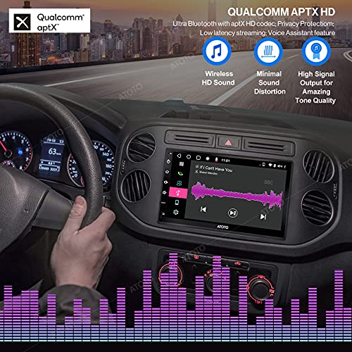 ATOTO S8 Premium Android Samochodowe zestawy stereo, Wireless CarPlay & Android Auto, 7-calowy wyświetlacz QLED, podzielony ekran, Potężny Soc, Dual BT z aptX HD, HD z LRV, SCVC i więcej, S8G2B74PM