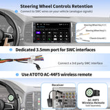 ATOTO F7 WE 7inch Double DIN Car Stereo, Wireless CarPlay & Wireless Android Auto, Touchscreen Head Unit with Bluetooth, Mirror Link, HD LRV, FM/AM, GPS Navi, Voice Control, F7G2A7WE