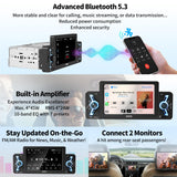 ATOTO F7WE 5 pollici Autoradio 1 Din, CarPlay Senza fili e Android Auto Senza fili, MirrorLink, Radio Bluetooth 5.3 e Touchscreen, RDS/FM/AM, Controllo Vocale, Vista Posteriore Live, F7G1A5WE