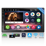 Autoradio 2 Din Android con Schermo - ATOTOEXCEL 8Core fully Laminato Screen QLED TouchScreen Auto Bluetooth, Android Auto Wireless & Carplay, Controllo Vocale, Navi GPS, A6C7PF (7Pollici Android)