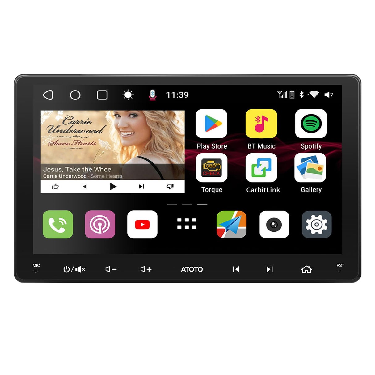 ATOTO S8 UN 9" QLED Doppel-DIN Android Auto-Navigation Autoradio, Drahtloses CarPlay & Android Auto, KI-Sprachassistent, GPS-Tracking, VSV&LRV, Eingebautes 4G LTE, 6G+128G, 2 Bluetooth, S8G2099UN