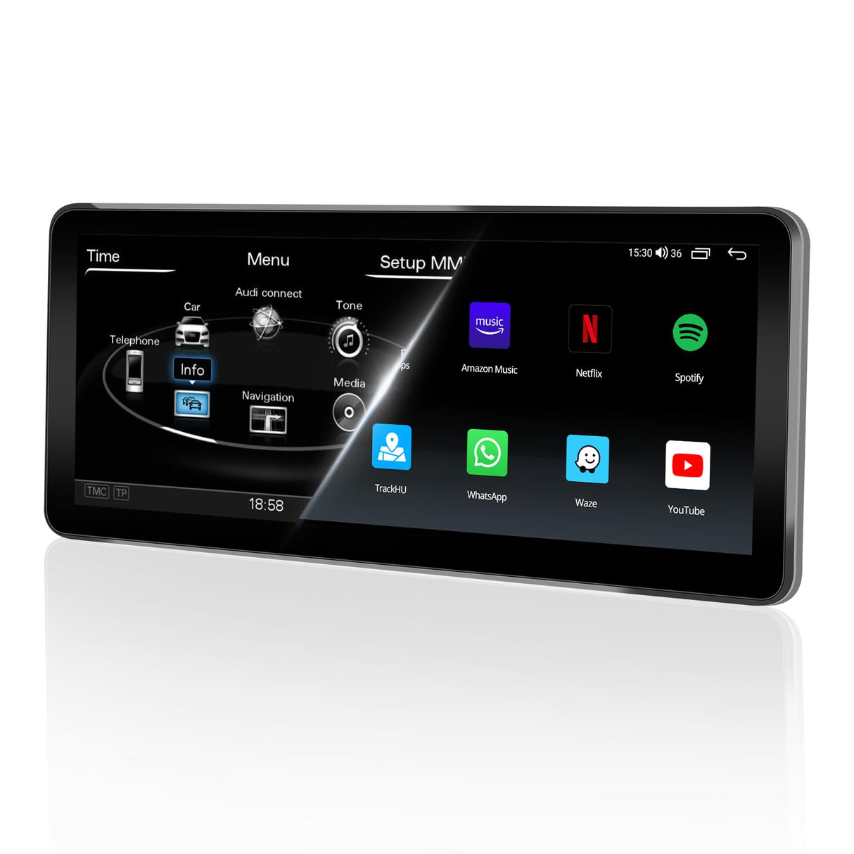 ATOTO 12.3" Car Stereo with Wireless CarPlay & Android Auto Compatible with Audi Q5 B8/B8.5 2009-2016 Concert/Symphony System, Keep Original Function, GPS Tracking, AI DriveChat, 4G LTE, Dual BT