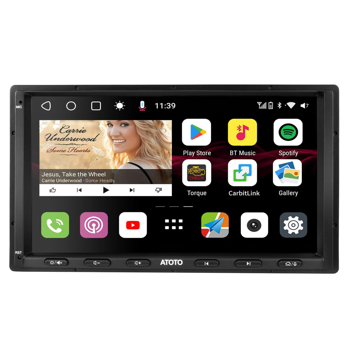 ATOTO S8 7" QLED Doppio DIN Android nel cruscotto Navigazione, CarPlay senza fili & Android Auto, Assistente vocale AI, Tracciamento GPS, VSV&LRV, 4G LTE integrato, 6G+128G, 2 Bluetooth, S8G2A79UN