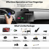 ATOTO 7-Zoll QLED Android Digital Media Receiver, 4G+32G tragbares Autoradio, kabelloses CarPlay &amp; Android Auto, 4G LTE, Dual Bluetooth, GPS-Tracking, HDMI-Eingang, mit 1080P Dash &amp; Rückfahrkamera, P907PR-S3