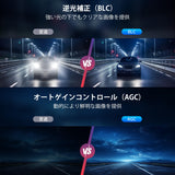 ATOTO AC-RCR04W 1080P リアビューレコーディングカメラ、HDR、145°ワイドアングル、ライブリアビュー、IP67防水、逆光補正、ゲインコントロール、S8 UN/PN/MS（S8 MS/PNは手動表示のみ対応）