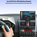 ATOTO P8 Portable Wireless Carplay Car Stereo, Wireless Android Auto Screen, 7 inch QLED Glare-Suppressing Display Screen, Remote Control, WDR & Auto Dimmer, GPS Navigation, P807SD-RM