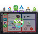 ATOTO F7 XE 7 inch Double-DIN Digital Media Receivers with Built in DAB/DAB+ - Wireless CarPlay & Wireless Android Auto, Car Stereo with Bluetooth, Mirror Link, HD LRV, Quick Charge, F7G2A7XED