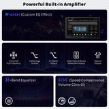 X10G110E 10" QLED AI Android Single Din Car Stereo, Floating Screen Head Unit, 8G+128G in-Dash Navigation, 4G LTE, Wireless Carplay & Android Auto, Dual Phone Connection & 2 BT, 36B-EQ