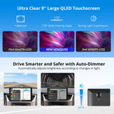 Wireless Portable CarPlay Screen for Car, ATOTOEXCEL 9'' CarPlay & Wireless Android Auto Touch Screen, Dash Cam, 1080p Backup Camera, Portable Car Stereo with Mirror Link, AUX/FM, SWC, P509-SD-S31