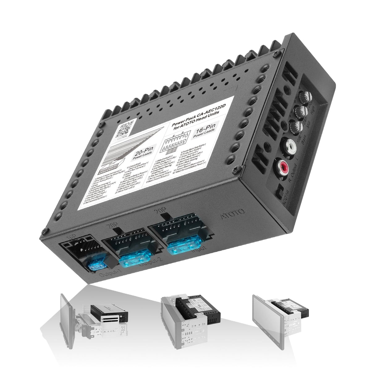 ATOTOZONE CA-AEC122D クラスD TI TPA3221 カーアンプ、2 チャンネル、2/4m オー安定、7V-30V 入力、108dB SNR、低歪み、高効率、ATOTOZONE 特定ステレオ用