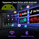 ATOTO 7inch Android Double DIN Car Stereo with Backup Camera, Wireless CarPlay & Android Auto, Wi-Fi/BT/USB Tethering, Built-in DSP, Bluetooth Android Radio 2G+32G, Phonelink, FM/AM/TF, A5LG2A7T-S01